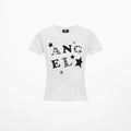 404MOB Letter Mesh Sticker Slim Tee
