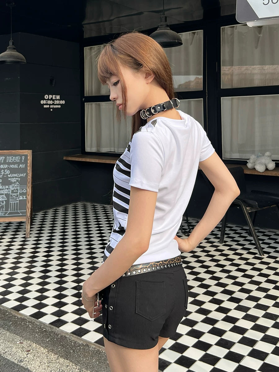 404MOB Heavy Industry Hot Drilling Printing Slim Tee