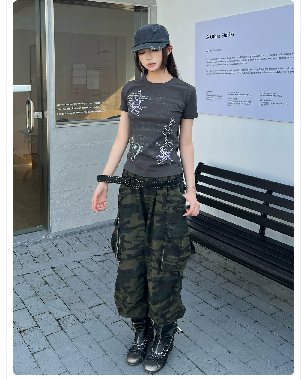 404MOB Retro Front Shoulder Slim Tee