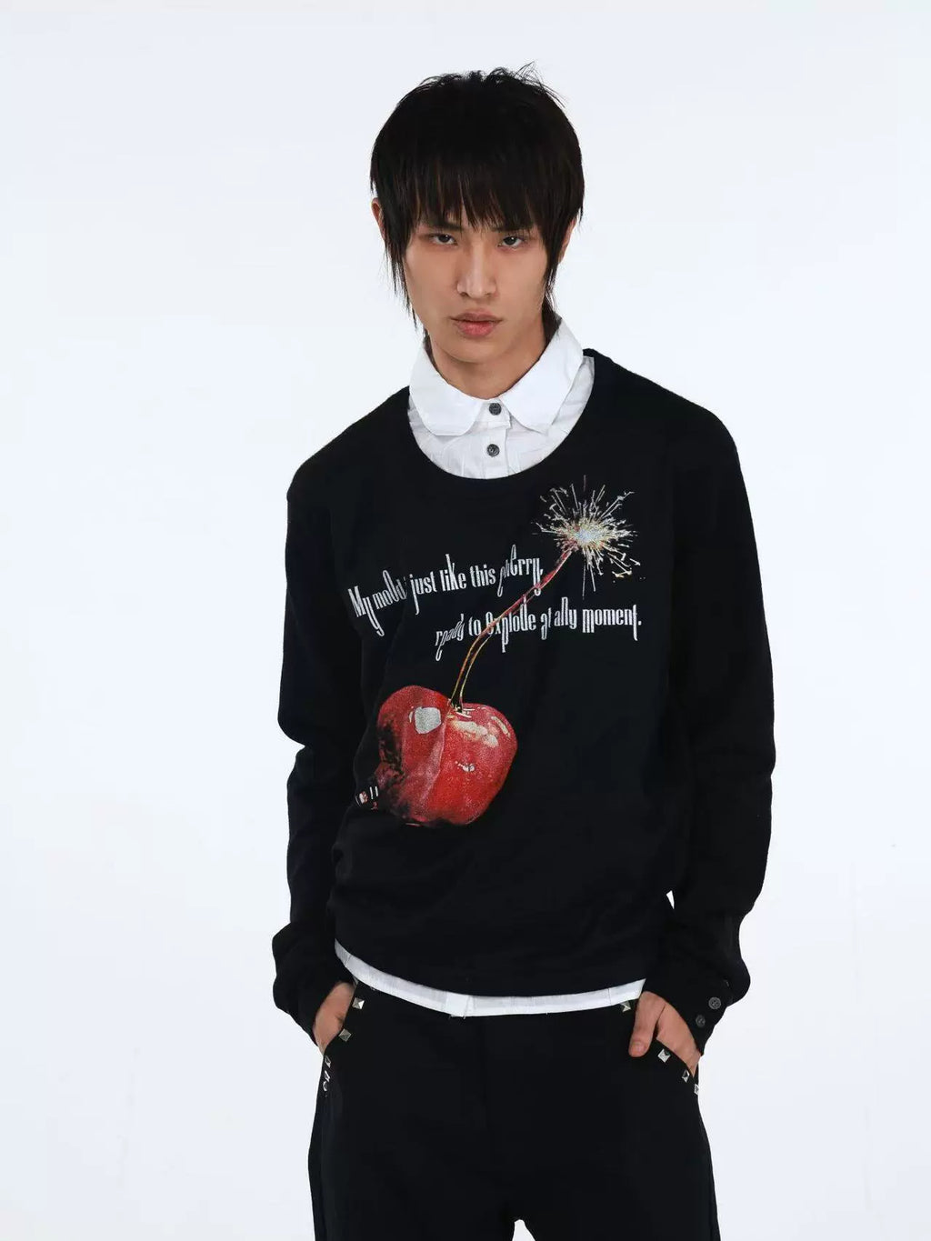 DETW Academy Fake Two Sweater Polo Shirt