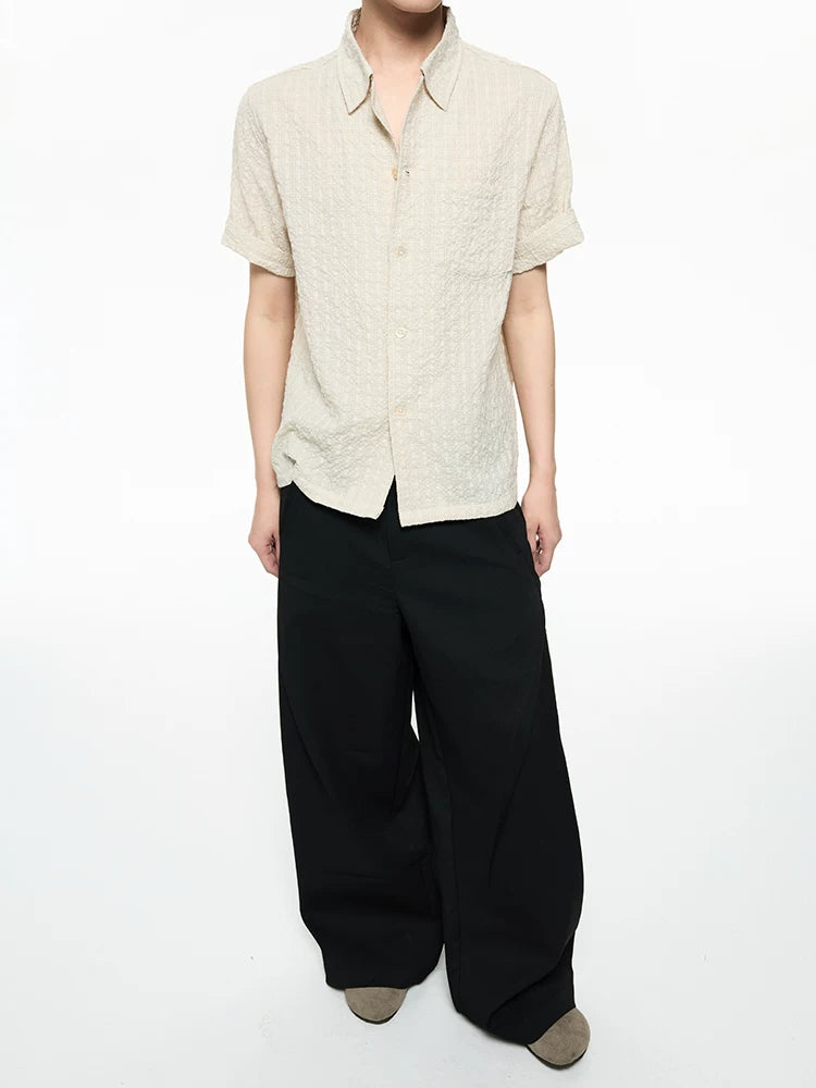 Borrowed Project Square Neck Short Sleeve Shirt