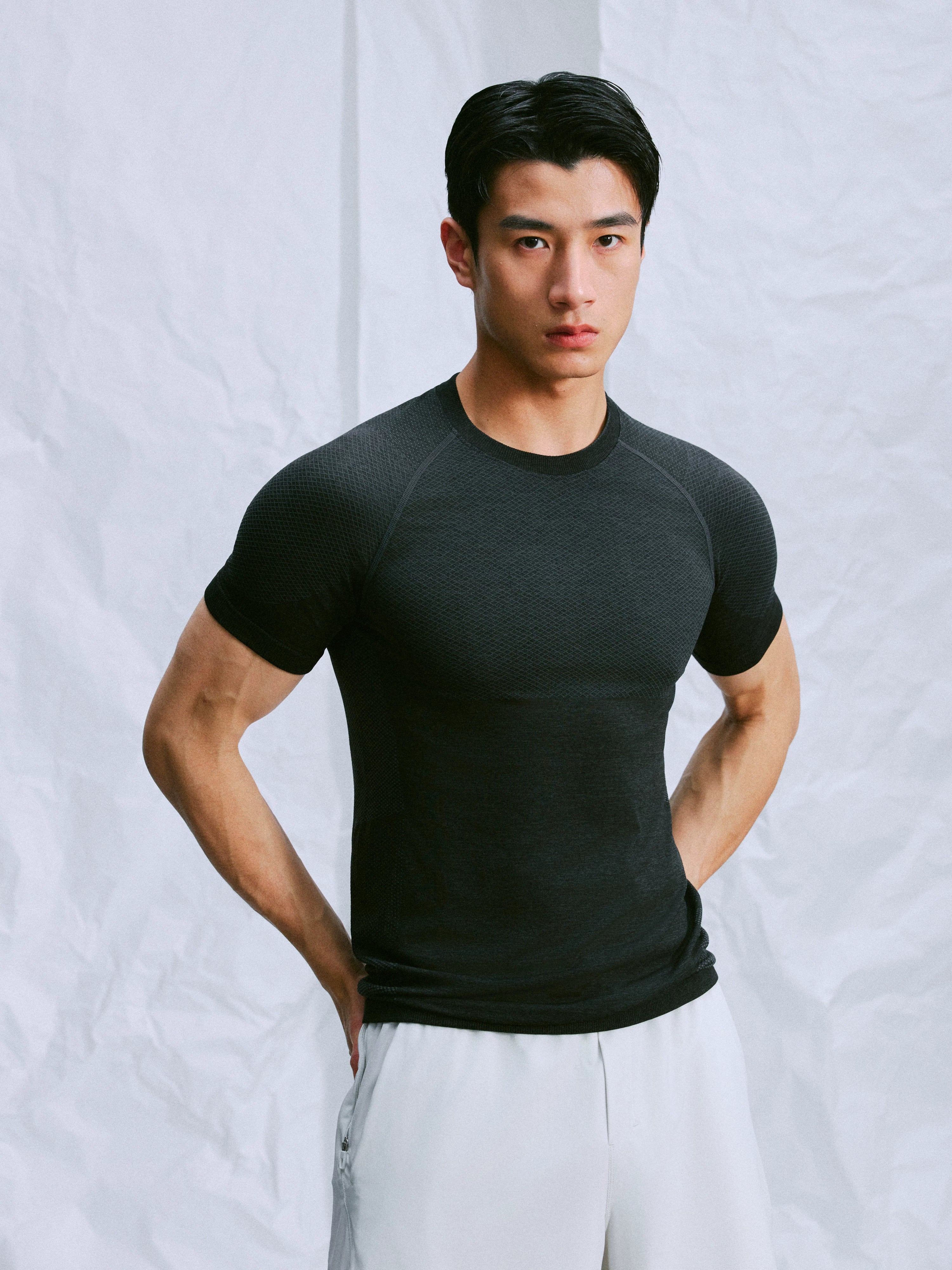 NO LOGO Moisture Absorption Quick Drying Breathable Sports Tee