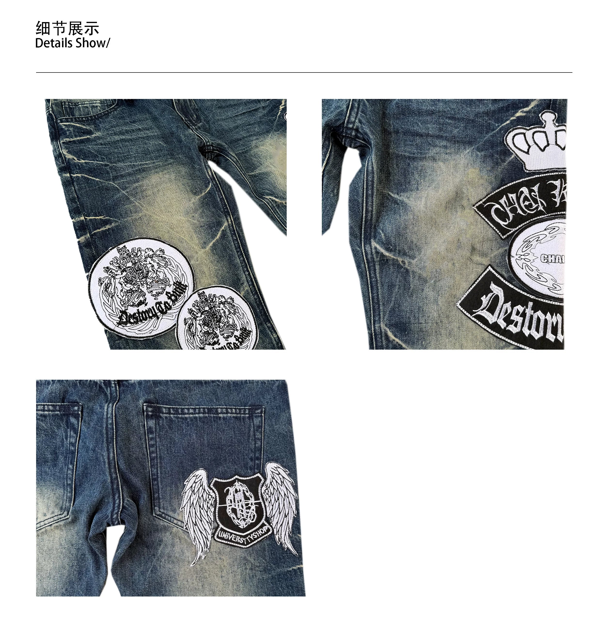 CHAI Pleated Slim-fit Jeans