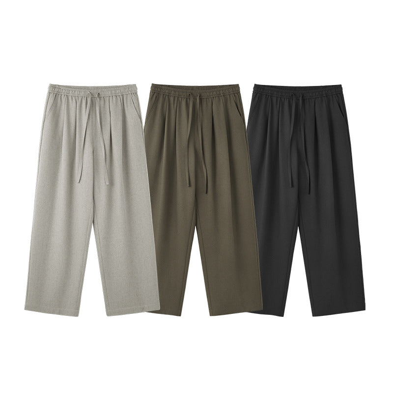 Inflation Trendy Brand Casual Loose Solid Color Men's Trousers
