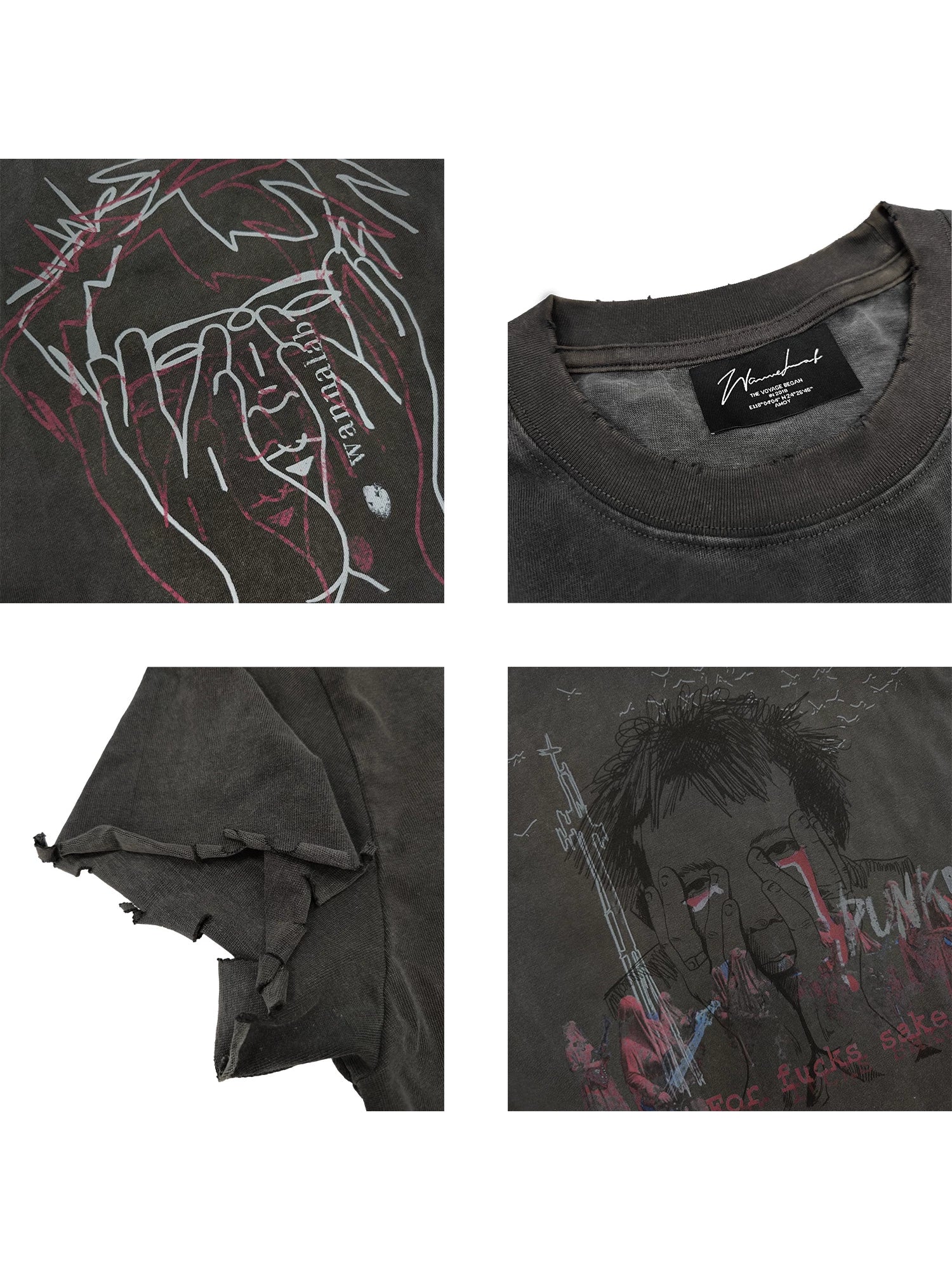 WANNA LAB Old Casual Loose Tee