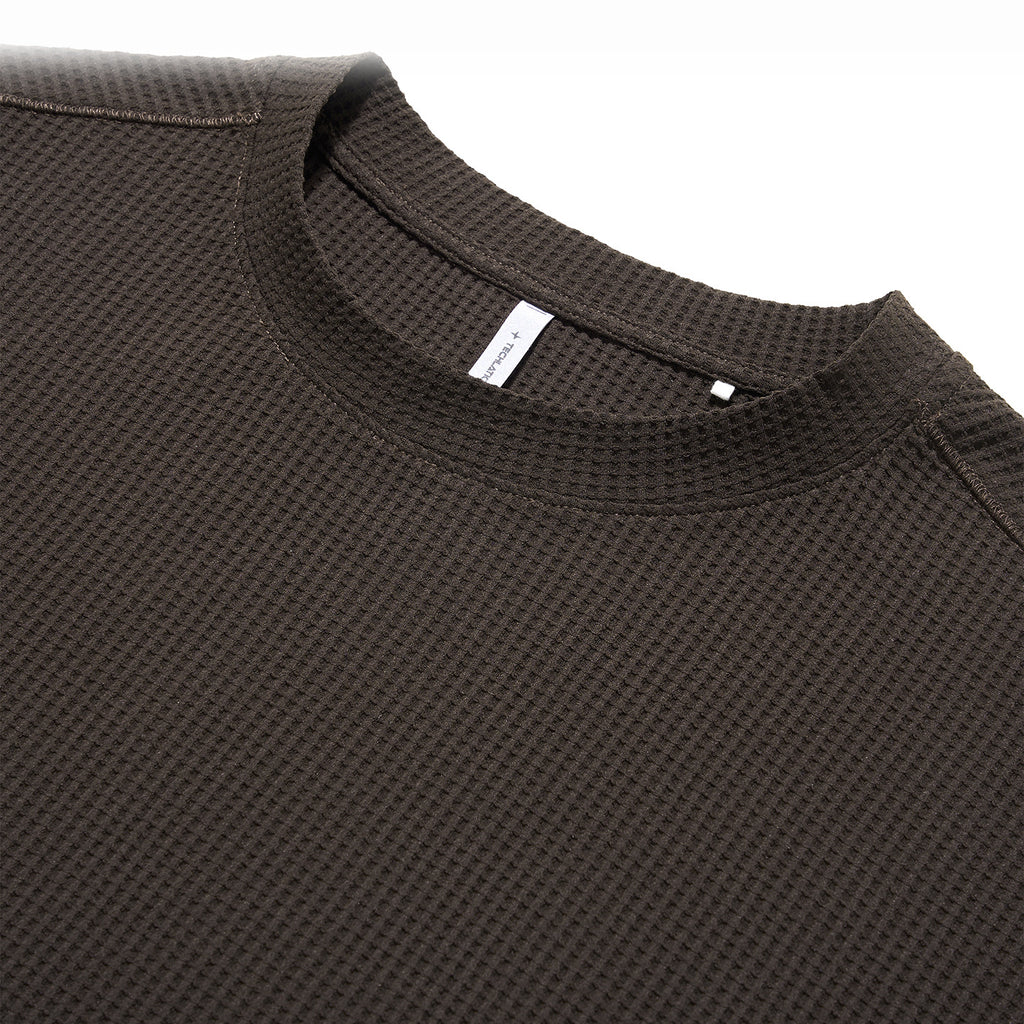 Inflation Waffle Breathable Crew Neck Long Sleeve
