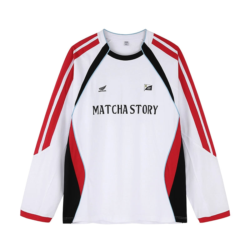 MATCHA STORY Thin Sports Racing Suit Sweater
