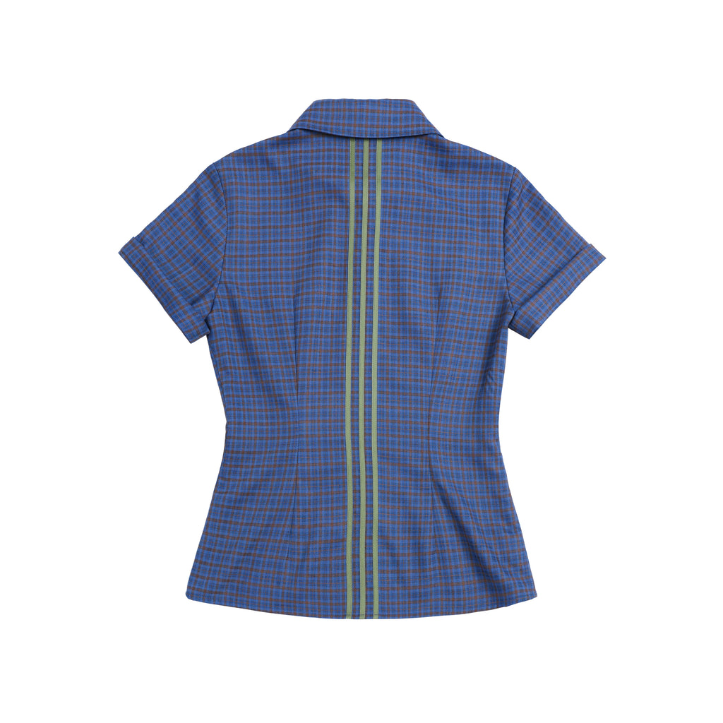 JIKOO Vintage Lapel Shoulder Shirt