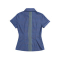 JIKOO Vintage Lapel Shoulder Shirt