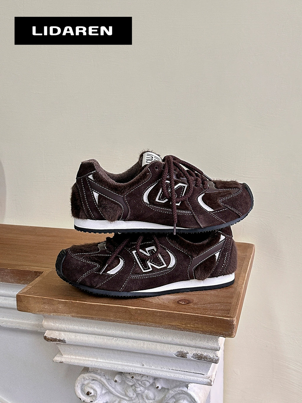 Lidaren Produced Leather Casual Fleece Warm Forrest Gump Shoes