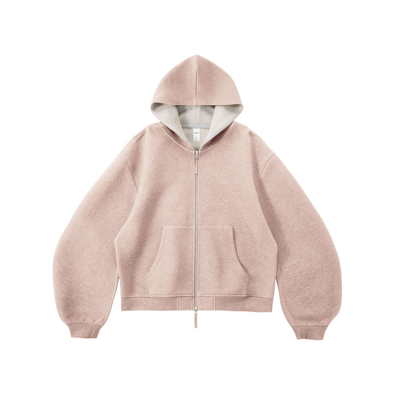 Inflation Contrast Ins Short Hooded Sweater