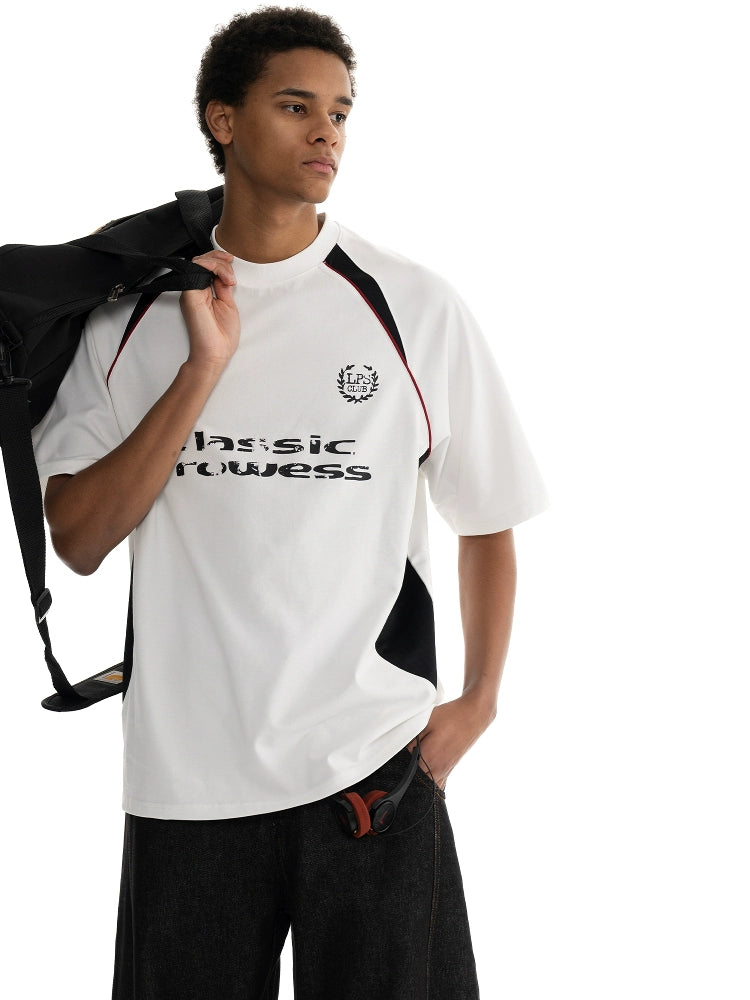 Loopsoon Color Matching Jersey Printed Tee