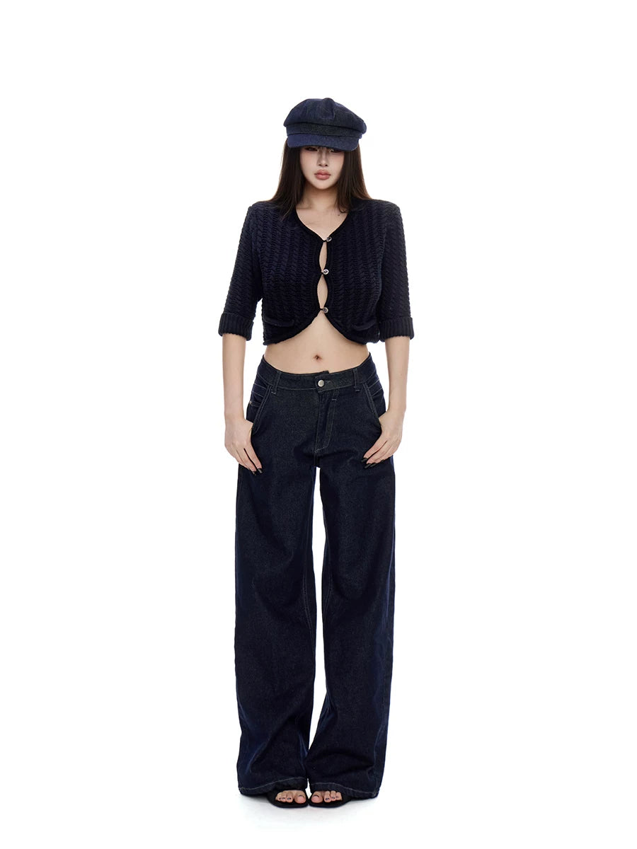 WITHMIN Low-rise Slim Straight Jeans