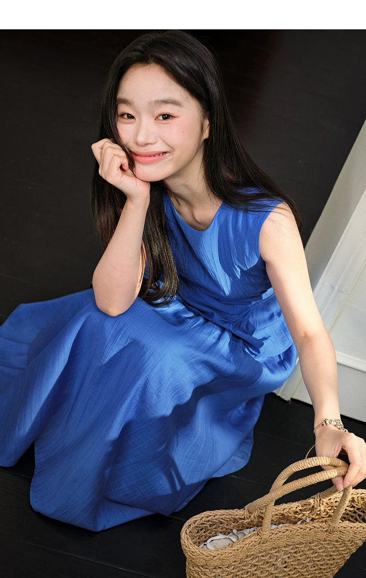 Kuose Fake Two Waist Vest Dress