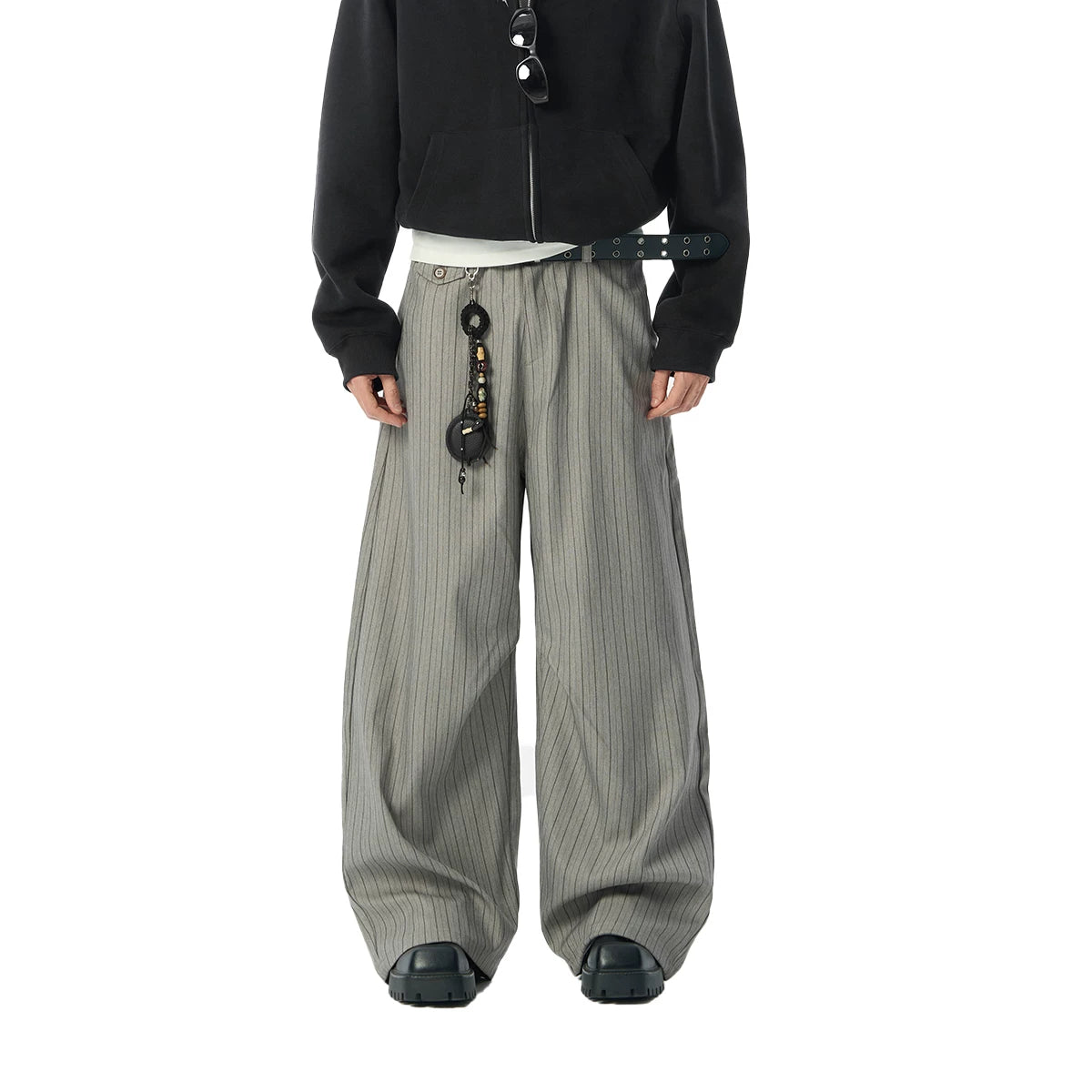 JHYQ Retro Striped Drape Lazy Trousers Trousers