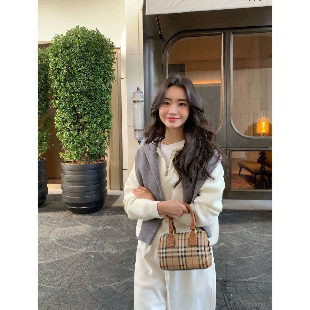 Pusumede Loose Thermal Lapel Knitted Sweater