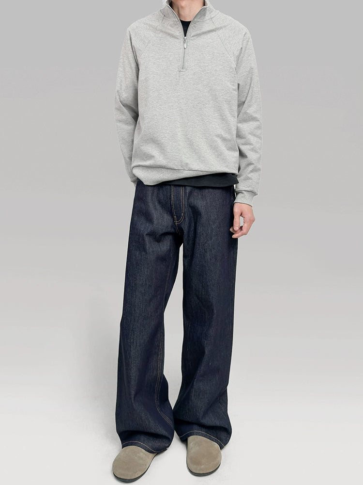 PLUS NO LOGO Half Zip Shoulder Sweater