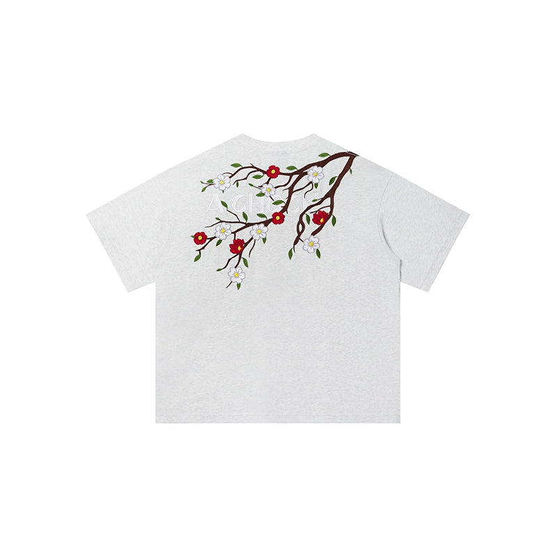 Achock Casual Flower Embroidery Tee