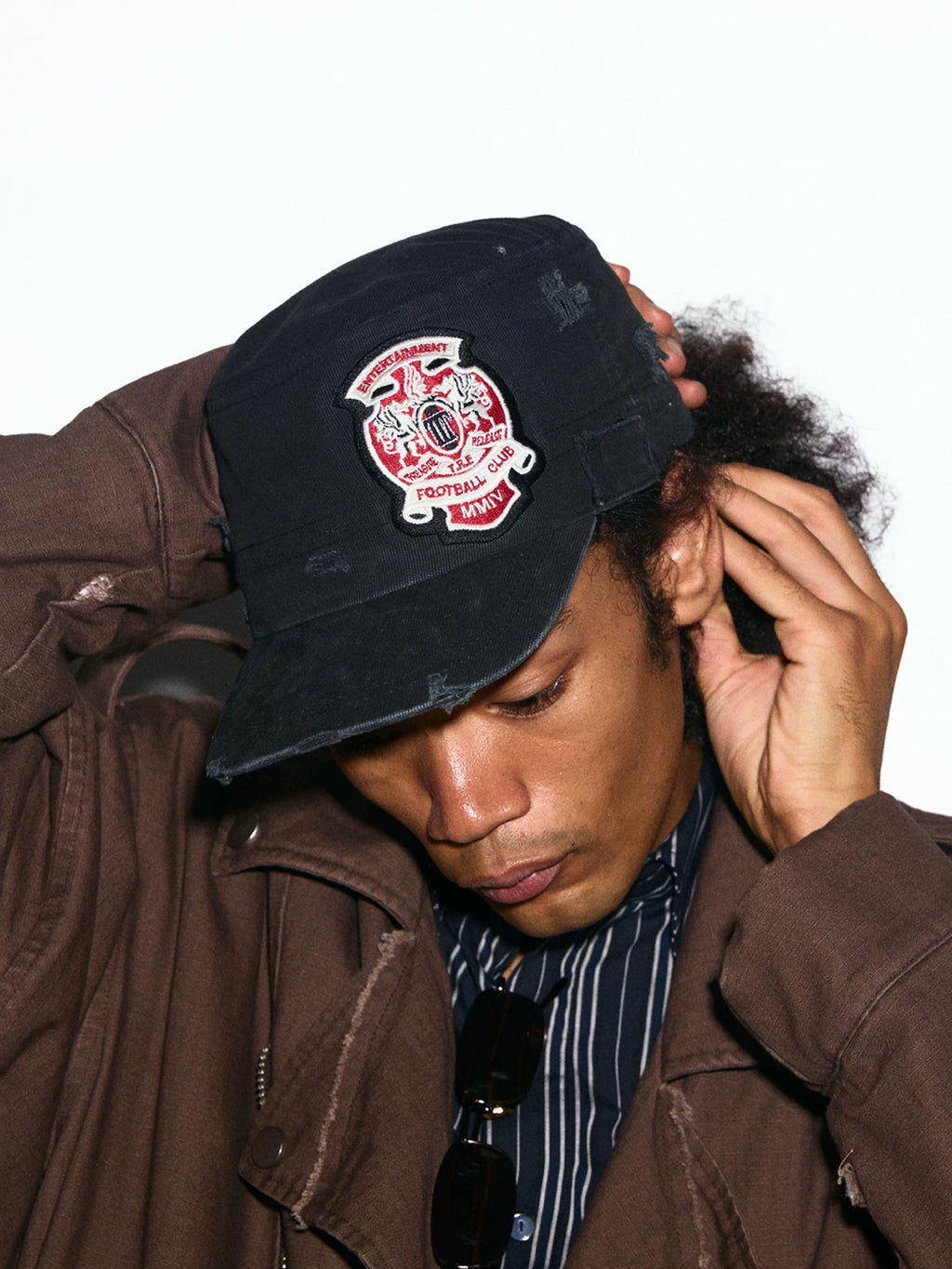 TREclub Embroidery Vandalism Shaved Flat Cap