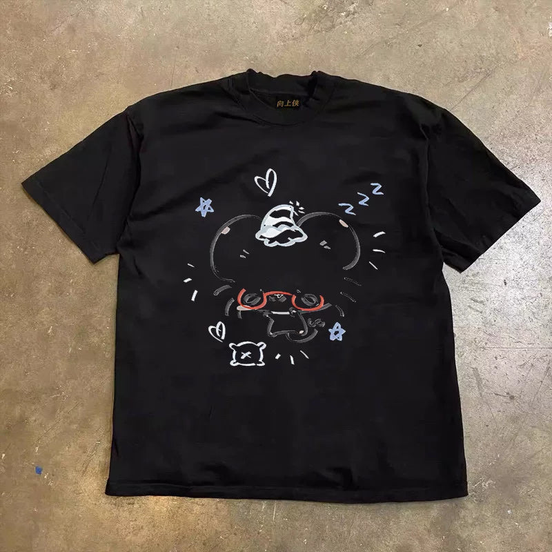 UPUPXIA Lazy Loose Versatile Tee