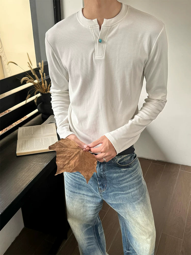 DM Tenacious Front Shoulder V Neck Casual Long Sleeve