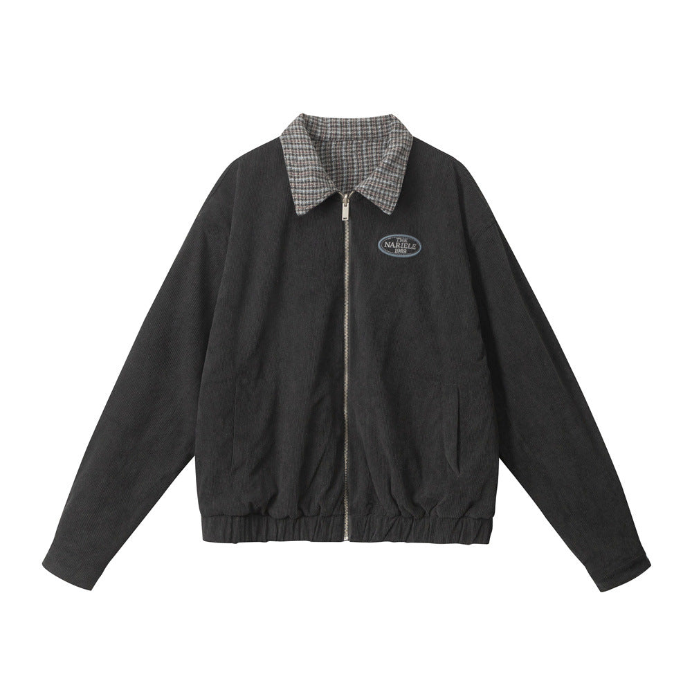 Nariele Wears A Contrasting Plaid Vintage Versatile Coat on Both Sides