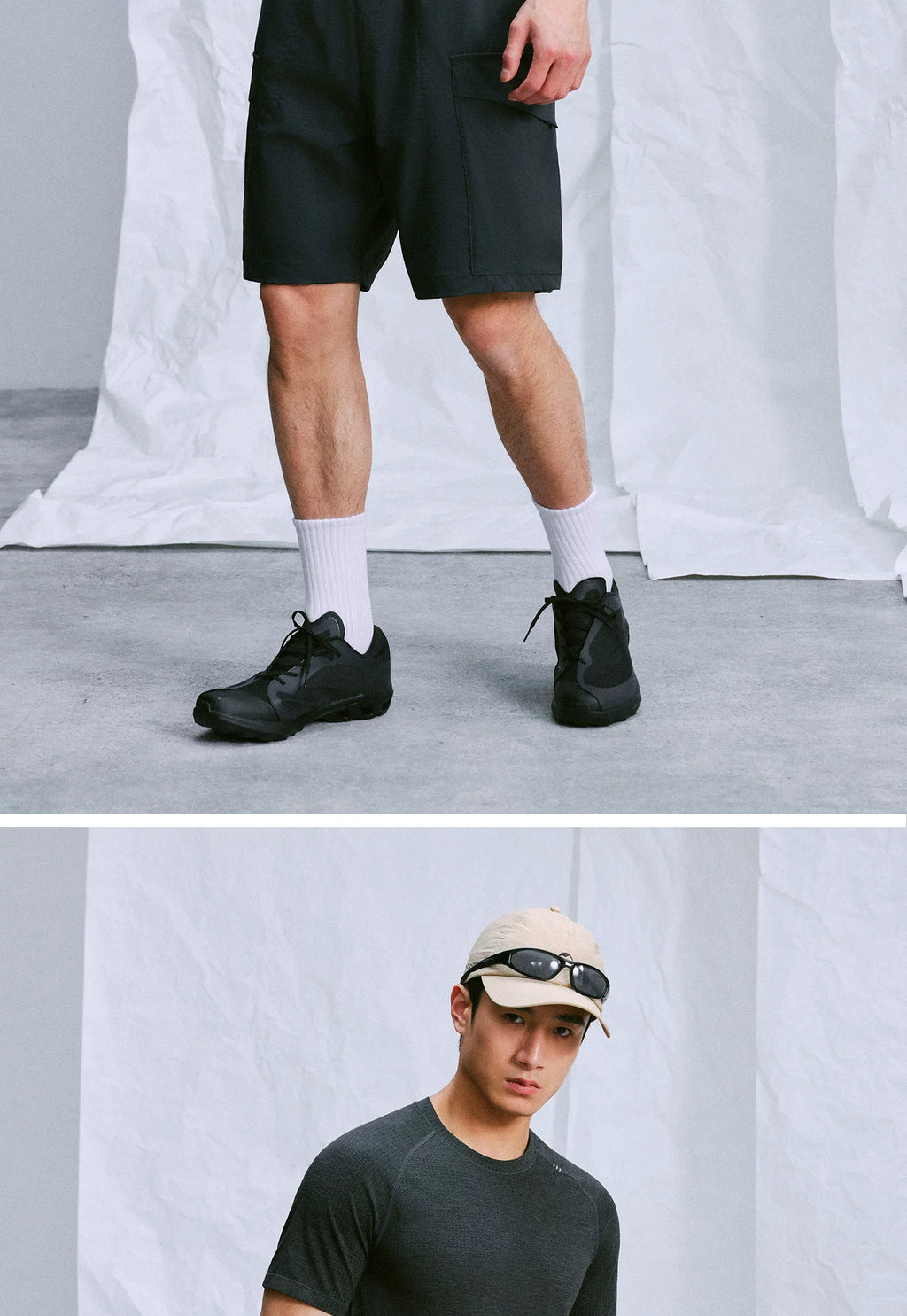 NO LOGO Lightweight and Breathable Multi-pocket Shorts