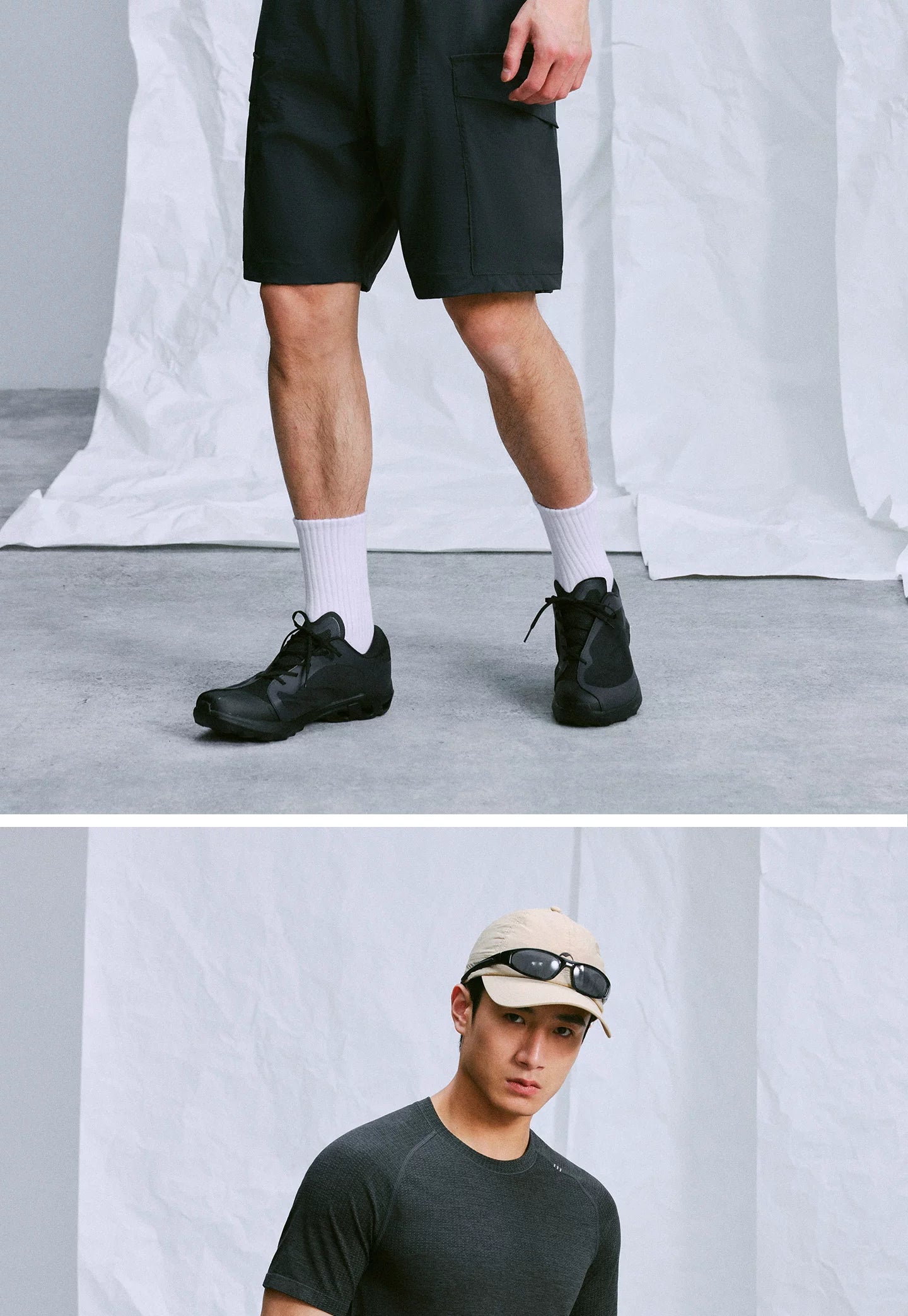 NO LOGO Lightweight and Breathable Multi-pocket Shorts