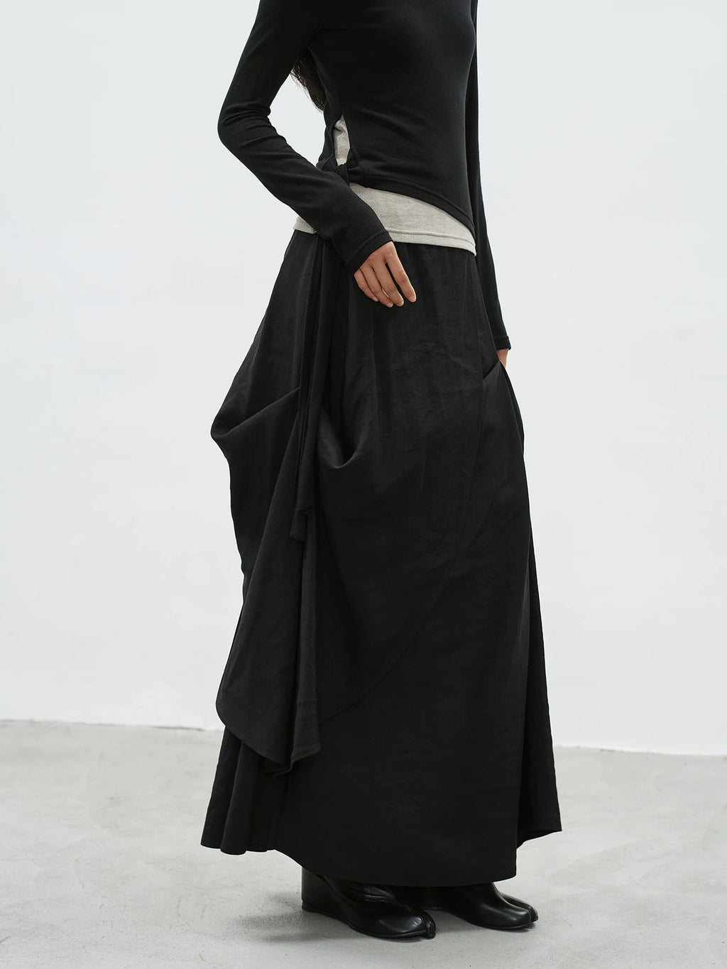 EIGHTHMONTH High Waist Irregular Pleated Dress
