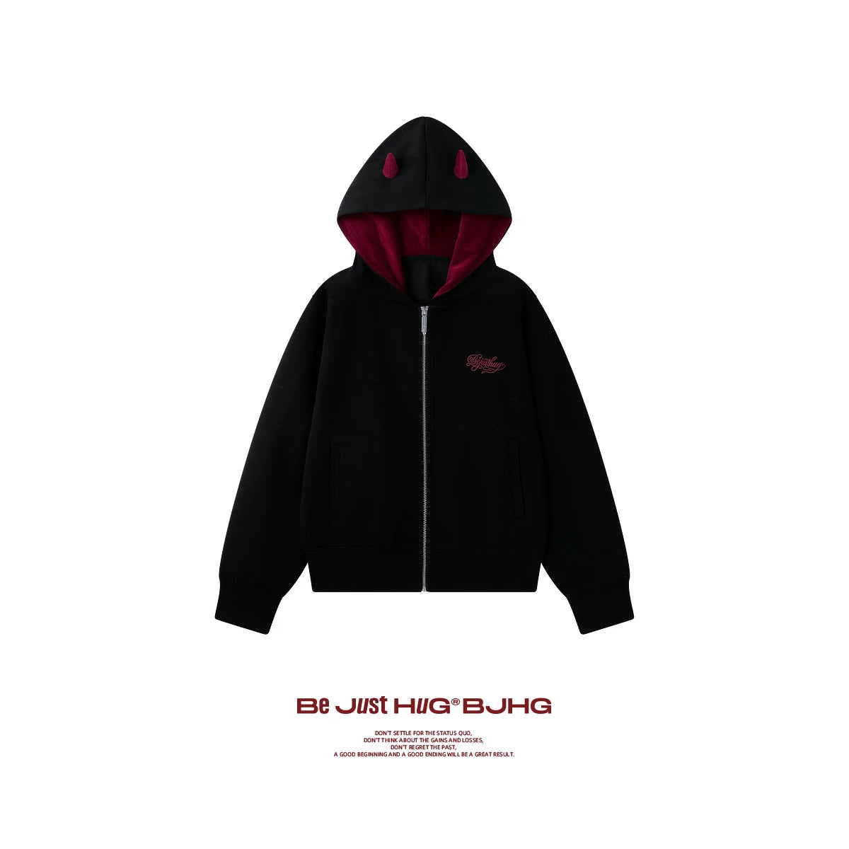 BJHG Little Devil Hooded Cardigan Sweater