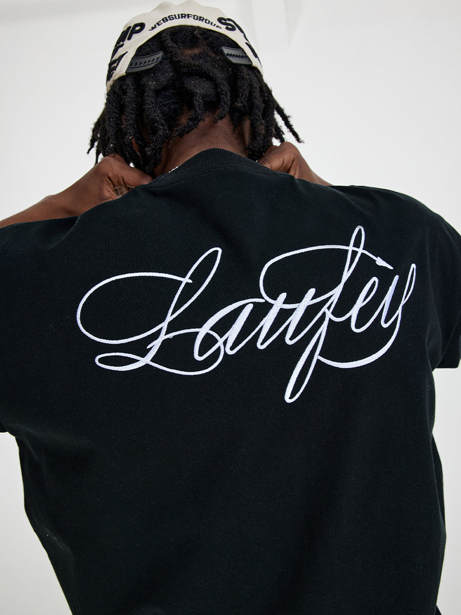 NMK Heavy Industry Embroidery Letter Loose Heavy Tee