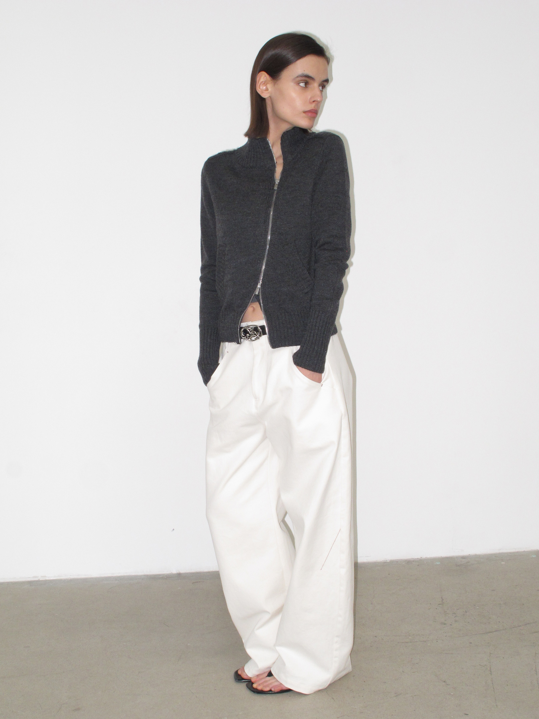 NOT UGLY Versatile Shoulder Cardigan Knit Sweater