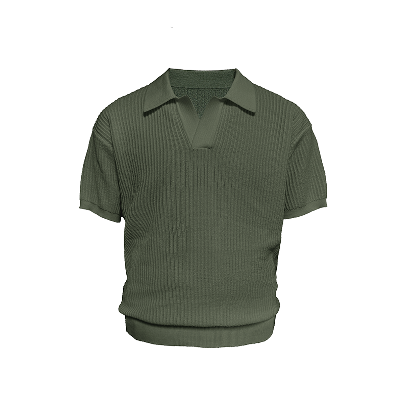 JCAESAR POLO Collar Ice Silk Knitted Tee