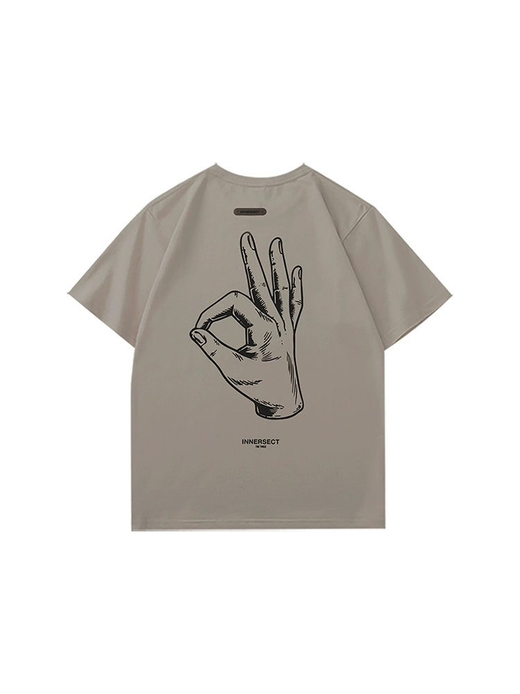 INNERSECT Simple Trendy Brand Loose Casual Tee