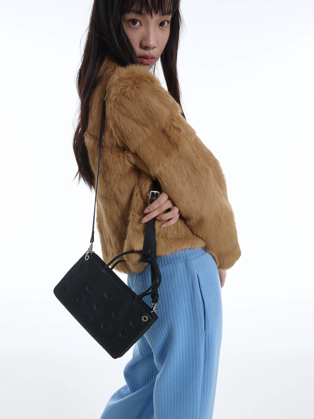 DirtySix Polka Dot Cowhide Square Bag