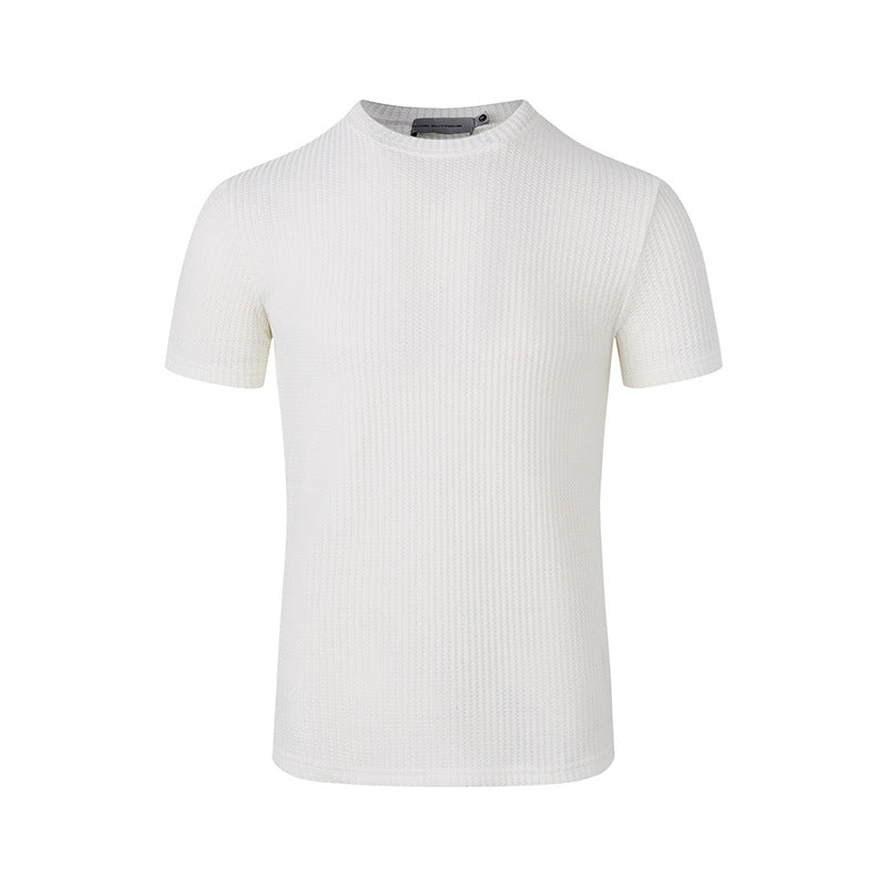 MADEEXTREME Old Money Wind Knitted Crew Neck Casual Tee