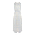 Wildberry Vintage Blue Checkered Vest Dress