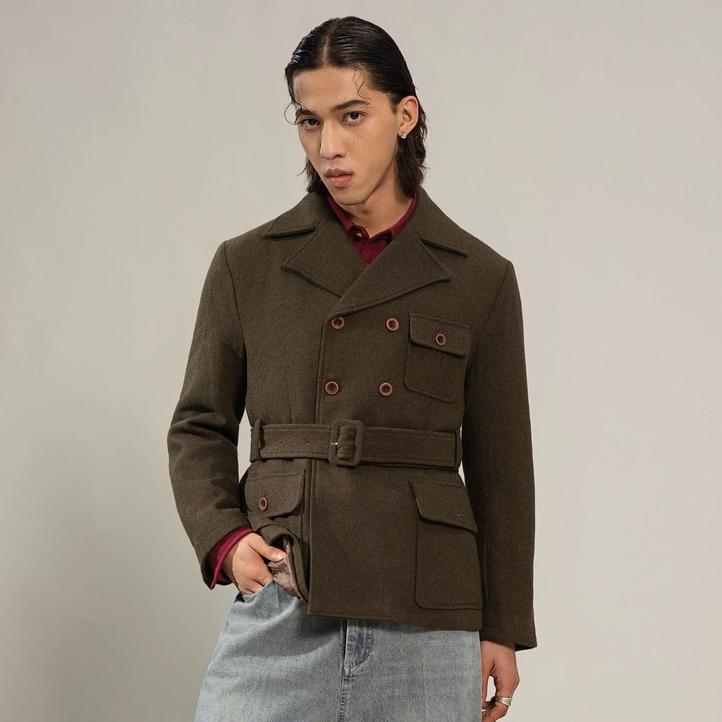 SOARIN Wool Tweed Multi-pocket Casual Jacket