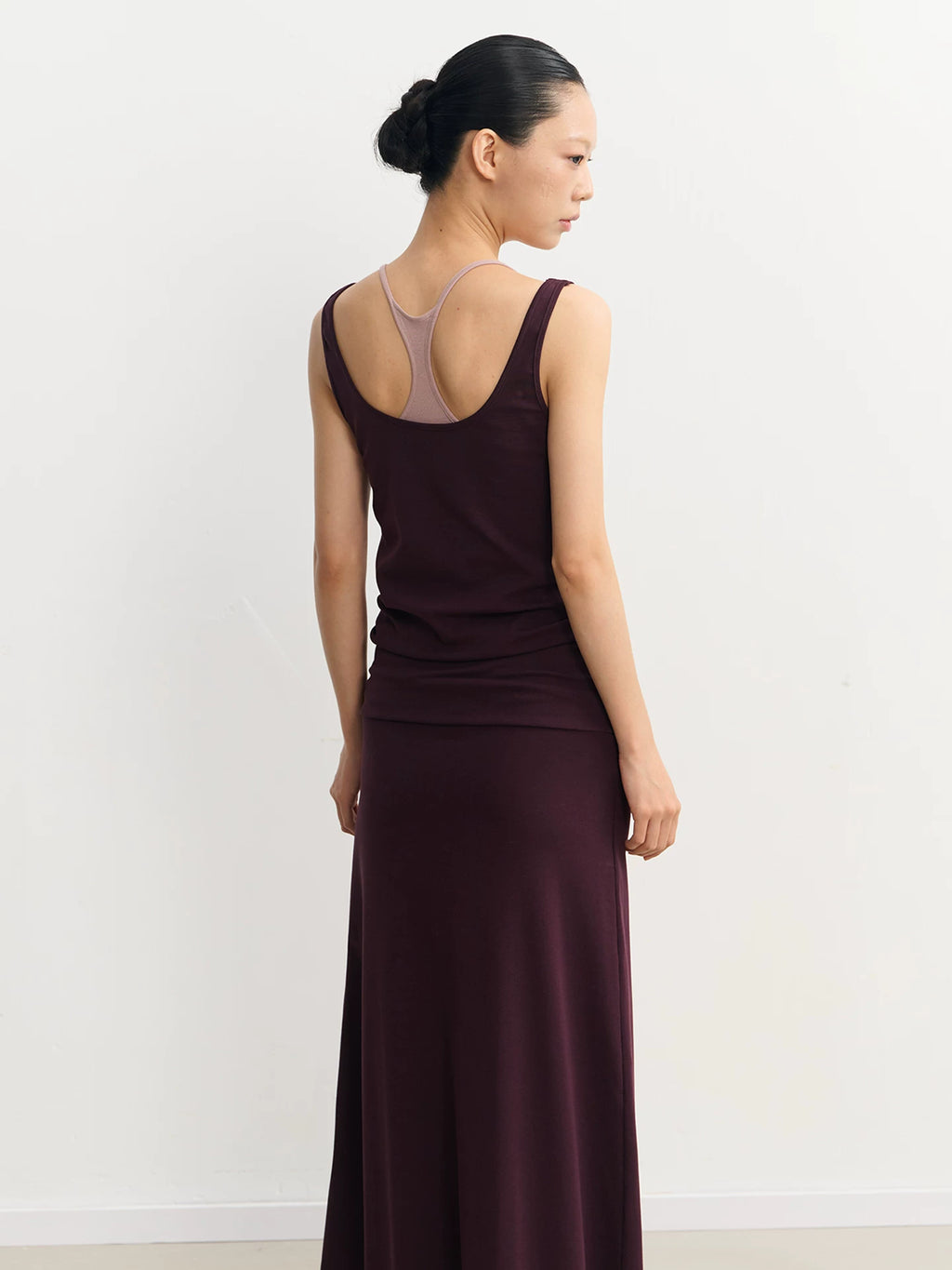 LINY LIBERTY Contrast Fake Two-piece Knitted Skirt