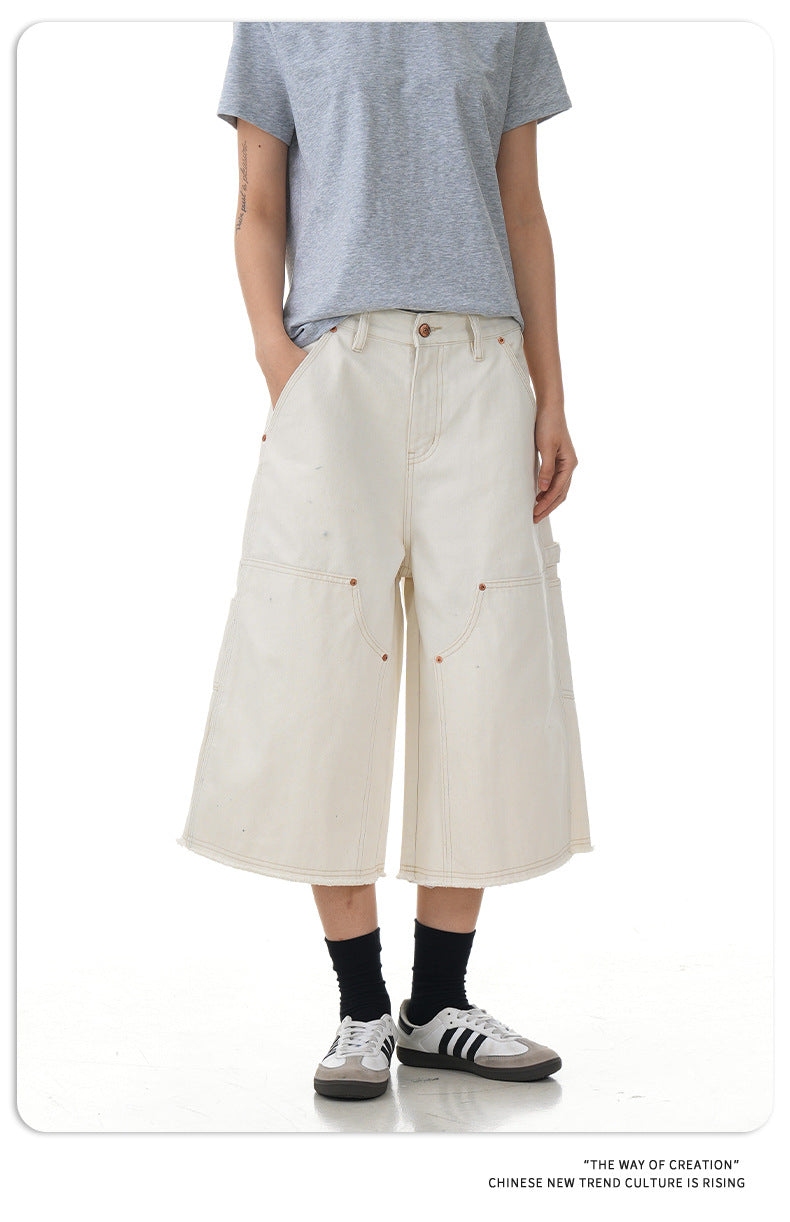 11KN Loose Casual Retro A-word Casual Tooling Shorts