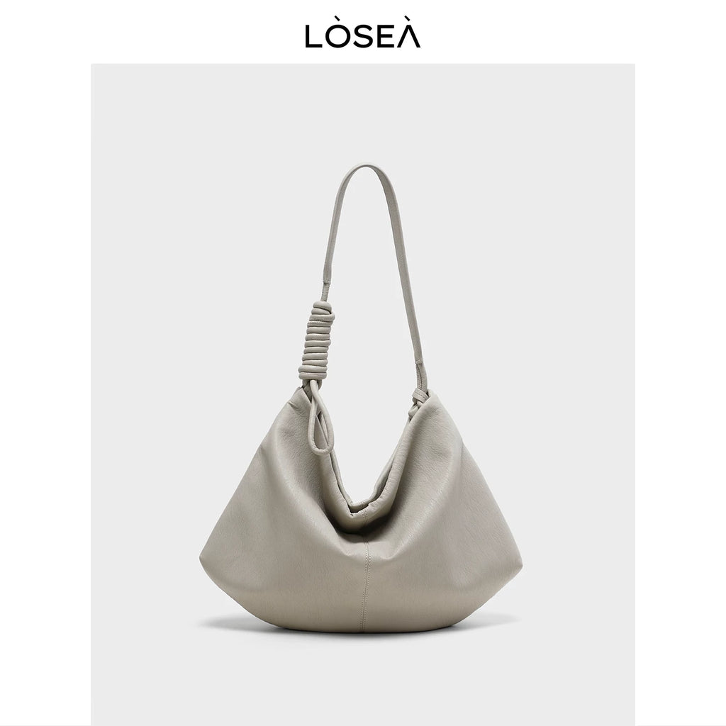 LOSEA Soft Leather Large Capacity Versatile Messenger Bag