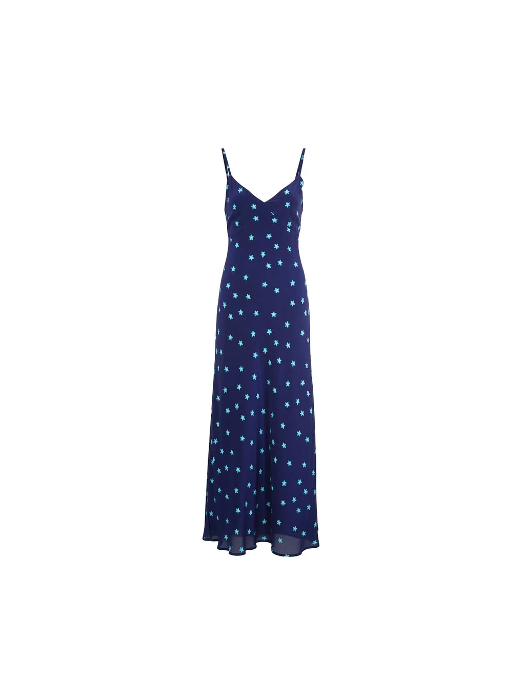 KELIFAN V-neck Suspender Slim-fit Long Dress