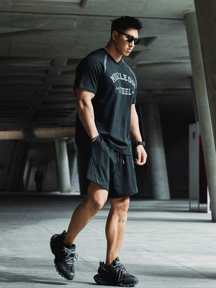 Muscle Dog Cool Quick-drying Baseball Tee