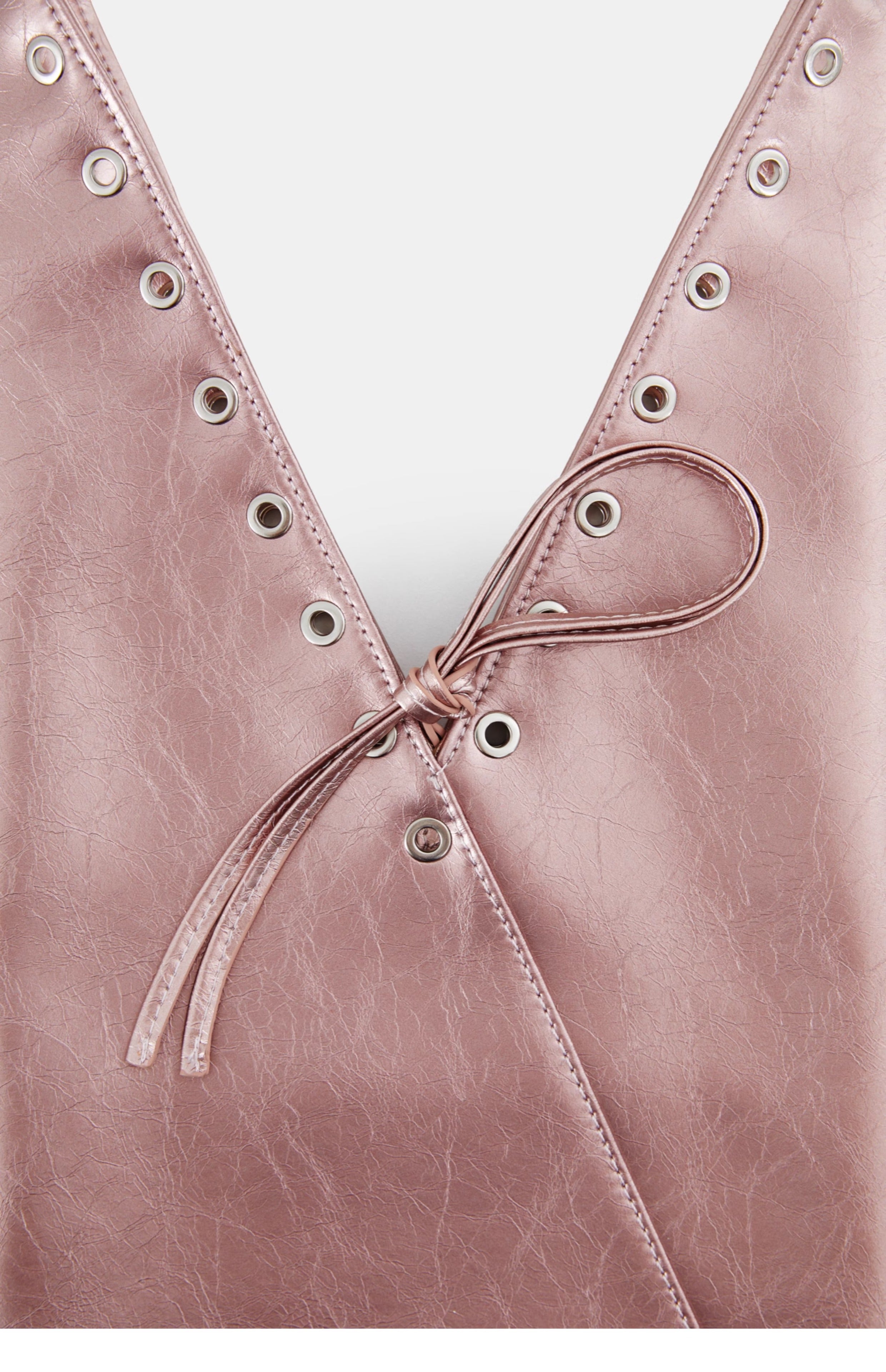 DirtySix Cow Split Leather trotro triangle vaporwave punk bag