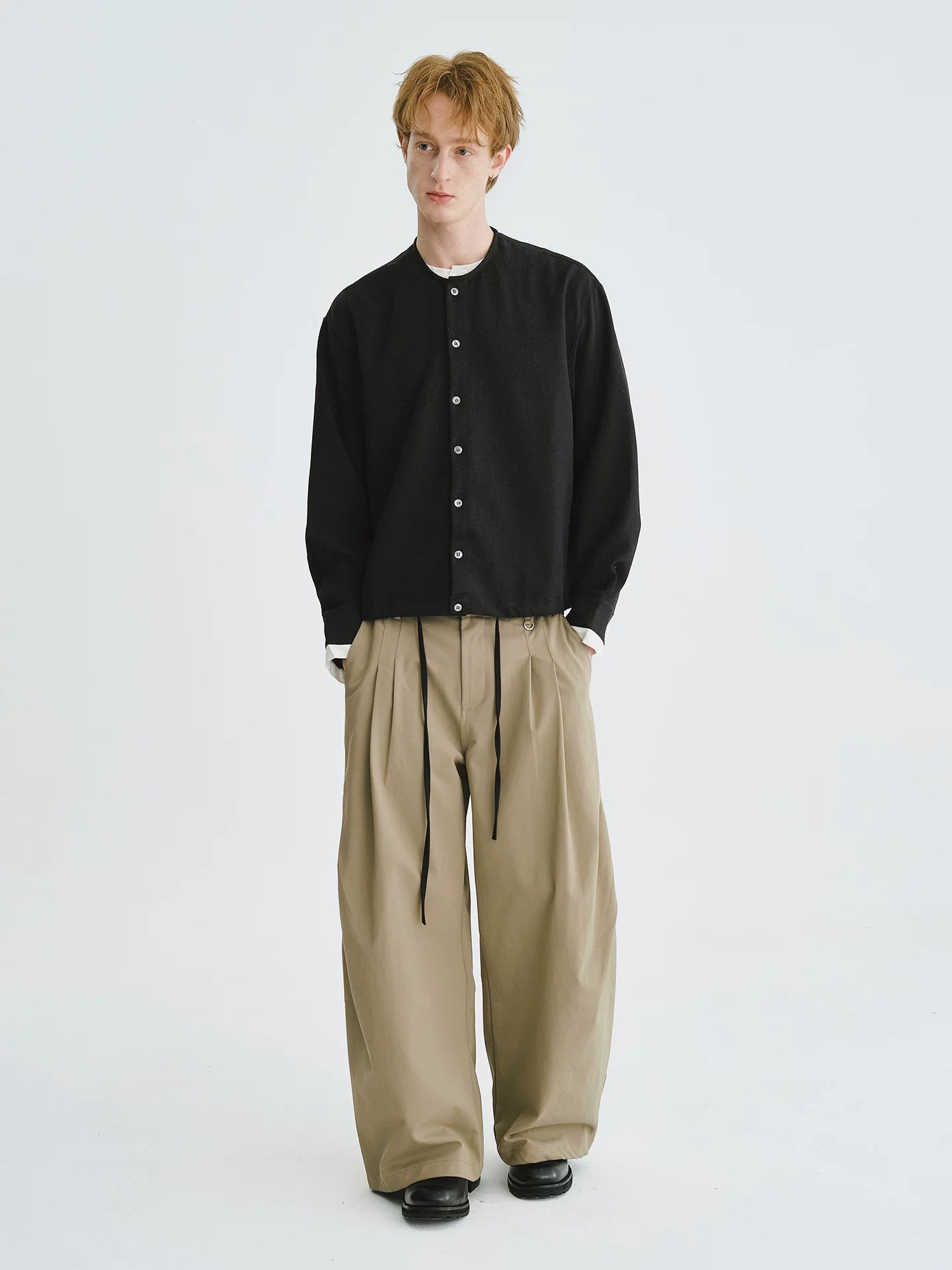 LIVINGTOWN Simple Casual Straight Casual Trousers