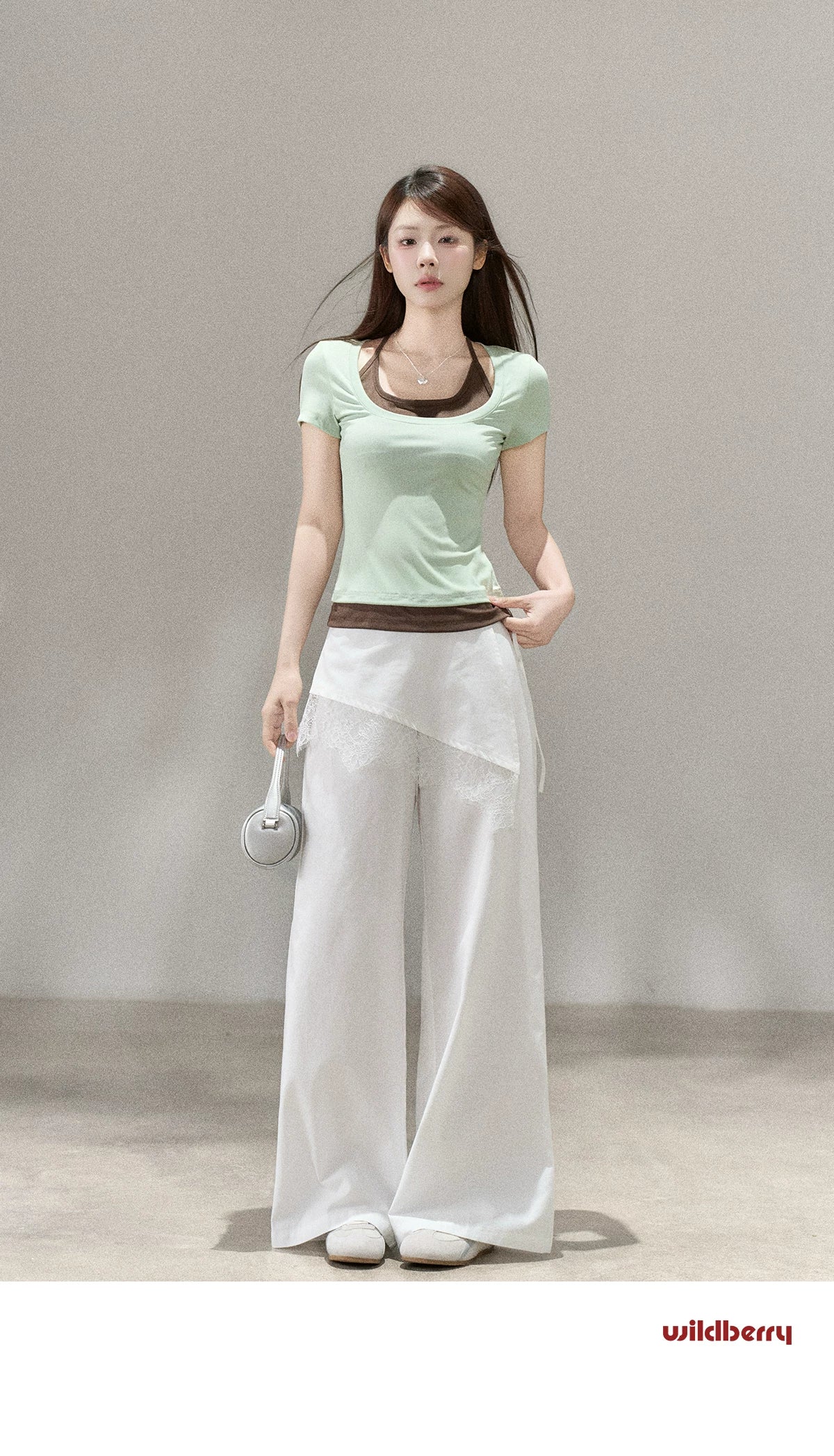 Wildberry High Waist Casual Fart Curtain Pants