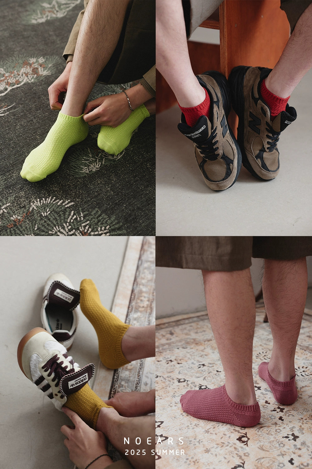 NOEARS Multi-color Knitted Boat Socks
