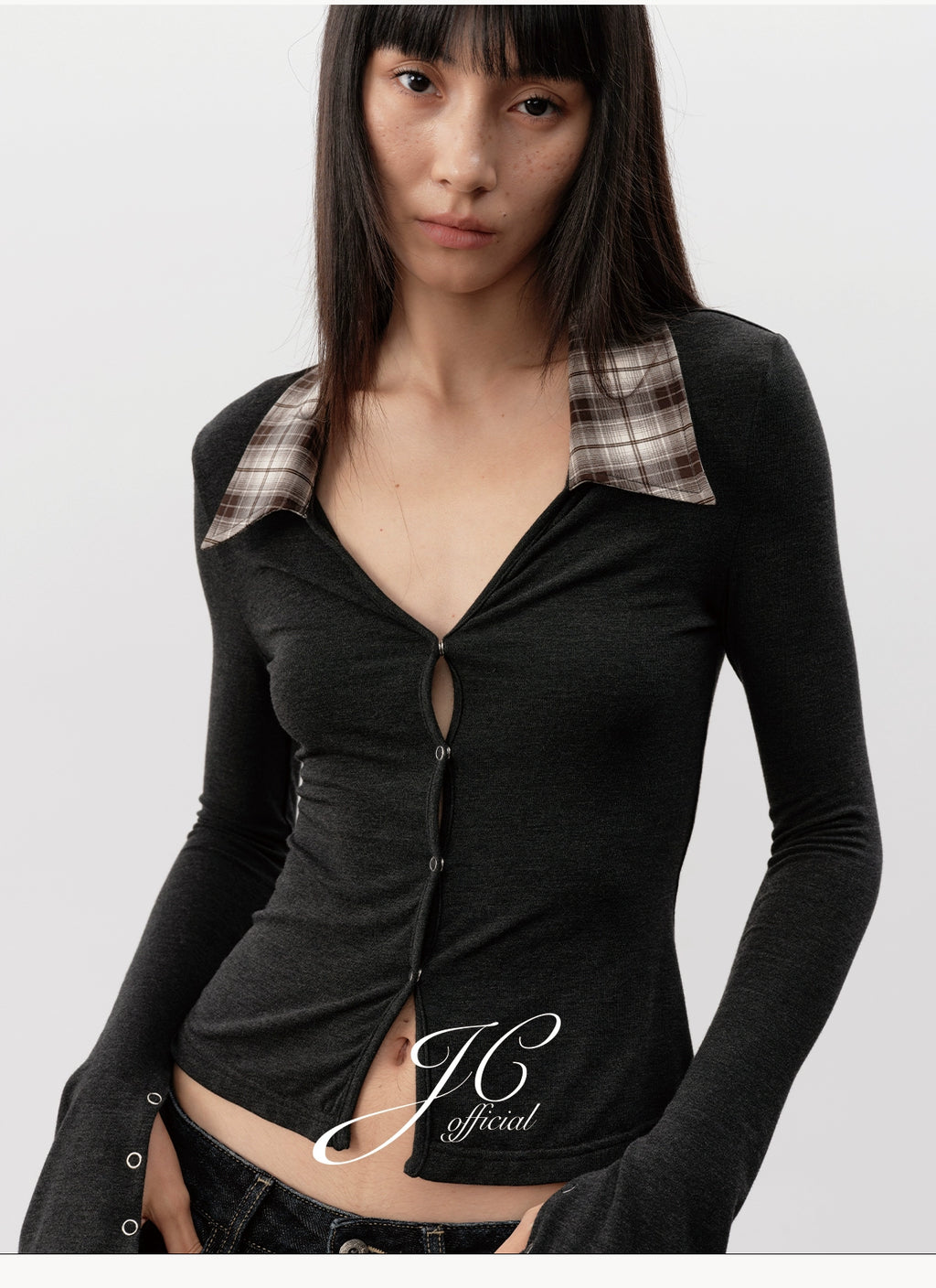 JCAESAR Spliced Knitted Cardigan