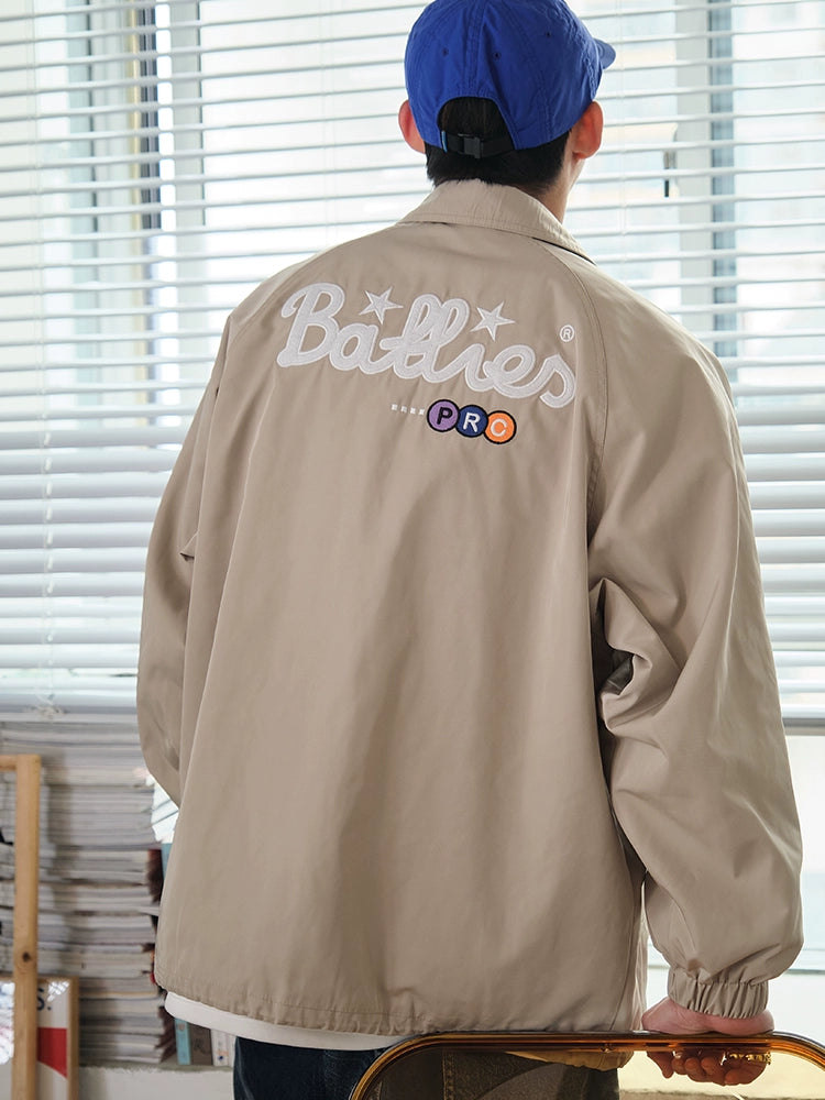 Battles Embroidered Windproof Lock Warm Printed Jacket Casual Jacket