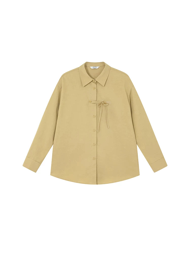 KANO Embroidered Shirt with Bow Embellishments